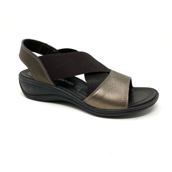 Spring Step Shoes - Flexus by Spring Step Emma leather comfort sandals in bronze